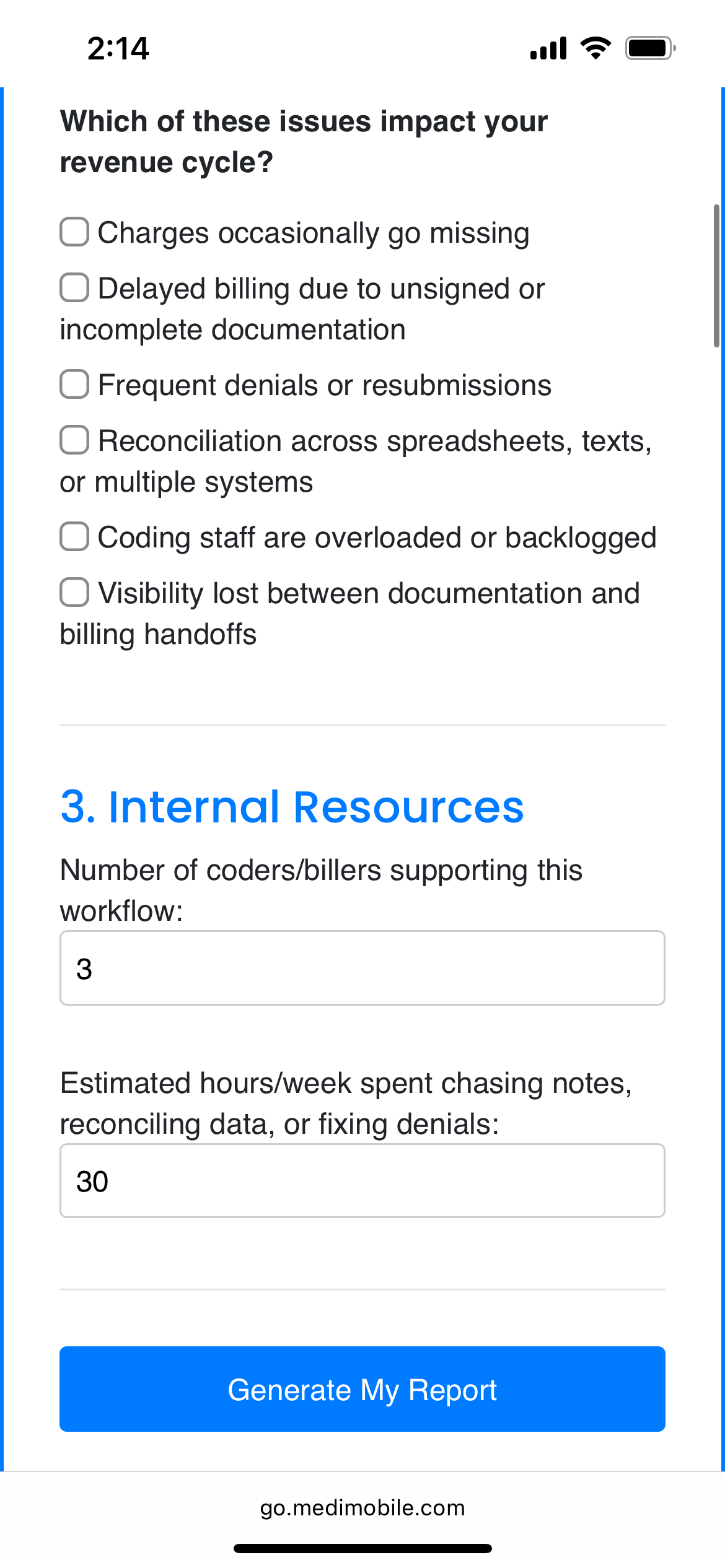 The MediRescue Report by MediMobile Bottom View